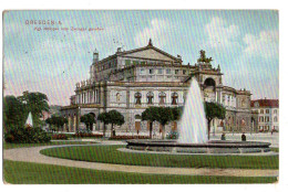 Allemagne--DRESDEN--1907--  Koenigl.Hofoper Vom Zwinger Gesehen........colorisée........timbre.......cachet - Dresden