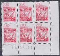 France N° 2952 XX Région Camargue En Bloc De 6 Coin Daté Du 18 . 04 . 95  Sans  Barre,  Sans Charnière, TB - 1990-1999