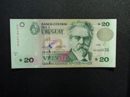 URUGUAY : 20 PESOS URUGUAYOS  2000   P 83a     NEUF - Uruguay