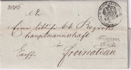 AUTRICHE LETTRE DE TROPPAU AVEC TEXTE - ...-1850 Préphilatélie