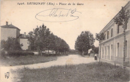 FRANCE - 01 - SATHONAY - Place De La Gare - Carte Postale Ancienne - Non Classés