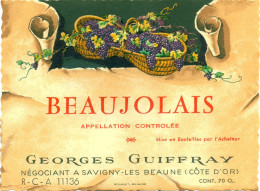 (M10) Etiquette - Etiket Beaujolais - Georges Guiffray - Beaujolais