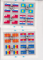 UNITED NATIONS NEW YORK  2001 Sheet Set Flag  Used CROATIA , SLOVENIA , MACEDONIA ... - Oblitérés