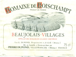 (M10) Etiquette - Etiket - Domaine De Boischampt - Beaujolais-Villages - Beaujolais