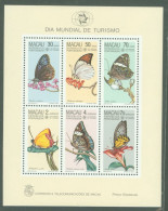 Macau Macao – 1985 Butterflies Souvenir Sheet - Blocs-feuillets