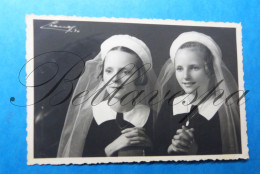 Communie  Ria & Therese FLIPST  11 Juli 1940 Fotokaart Portretfoto Studio Opname - Genealogy