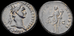 Domitian AE As Moneta Standing To Left - Die Flavische Dynastie (69 / 96)