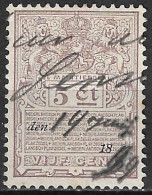 1919 Plakzegel 5 Ct Voor Kwitatnties - Revenue Stamps