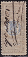 19 Okt 1885 Plakzegel 5 Ct Grijs Blauw Penvernietiging - Fiscale Zegels