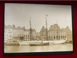 Bateau Voilier Goëlette 3 Mâts * à Determiner ! Pourquoi Pas ? * Dans Le Port * Le Havre * Photo 1900 20x14.5cm - Sailing Vessels