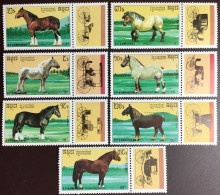 Cambodia 1989 Horses Animals MNH - Chevaux