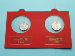 Set Of 2 Coins > 1 Ban En 5 Bani 1996 ( Monnaies Du Monde > Editions ATLAS ) MOLDAVIE ( Voir SCANS Svp ) ! - Moldavie