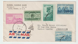 6304 Lettre Cover USA MURR LITITZ ESCH SUR ALZETTE ALTLEHRER BEL AFFRANCHISSEMENT - Postal History