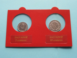 Set Of 2 Coins > 5 Centav (1994) & 10 Centavos (1995) > ( Monnaies Du Monde > Editions ATLAS ) SALVADOR ( Voir SCANS ) ! - El Salvador