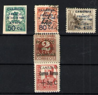 España (Canarias) Nº 11/13, 36 Y 40. Años 1937-38 - Beneficiencia (Sellos De)