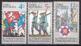 CZECH REPUBLIC 194-196,used,falc Hinged - Usados