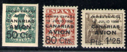 España (Canarias) Nº 20/22. Año 1937 - Beneficiencia (Sellos De)