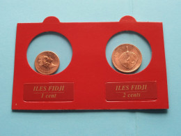 Set Of 2 Coins > 1 Cent (1992) & 2 Cents (1992) > ( Monnaies Du Monde > Editions ATLAS ) FIDJI ( Voir SCANS ) ! - Fidschi