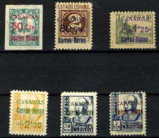 España (Canarias) Nº 37/39 Y 41/43. Año 1937/38 - Wohlfahrtsmarken