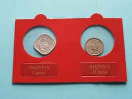 Set Of 2 Coins > 5 Paisa (1989) & 25 Paisa (1996) > ( Monnaies Du Monde > Editions ATLAS ) PAKISTAN ( Voir SCANS ) ! - Pakistan