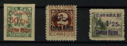 España (Canarias) Nº 37/39. Año 1938 - Beneficiencia (Sellos De)