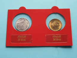 Set Of 2 Coins > 10 Lires (1996) & 20 Lires (1992) > ( Monnaies Du Monde > Editions ATLAS ) ITALIE ( Voir SCANS ) ! - Autres & Non Classés