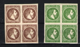 España Nº 160/61 Y 160rb Y 161rb. Años 1875 - Unused Stamps