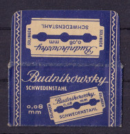 "BUDNIKOWSKY" Razor Blade Old Vintage WRAPPER (see Sales Conditions) - Lamette Da Barba