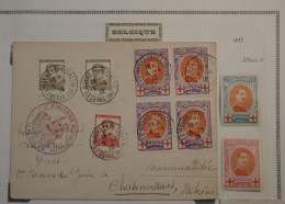 \+\ RED CROSS BELGIQUE BELLE LETTRE  RR 1915 CROIX ROUGE A CHALONVILLARS +BLOC DE 4 TP   +AFF.PLAISANT+ - 1914-1915 Red Cross