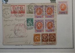 \+\ RED CROSS BELGIQUE BELLE LETTRE RECOM.  RR 1915 CROIX ROUGE A CHALONVILLARS +BLOC DE 4 TP   +AFF.PLAISANT+ - 1914-1915 Red Cross