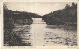 D 83. CARCES.LE BARRAGE LE DESERVOIR. CARTE ECRITE - Carces