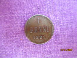 Finland: 1 Penni 1881 (rare) - Finland