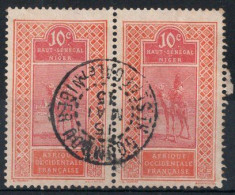 HAUT SENEGAL NIGER Timbres-poste N°22 Paire Oblitérée GOUMBOU TB Cote : 6€00 - Usados