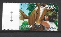 France 2006 N 3899 ( Yv) Serie Nature Le Poulain Bord De Feuille Oblitéré Cote Mini Yv 0.50 E - Chevaux