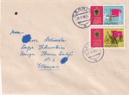 ALBANIA 1967 - Cerrik Cancel - Mi 1190, 1191 On Enveloppe - Albanien