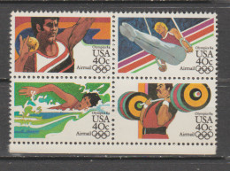 USA  1983  P A    N° 95 / 98  Neuf X X (bloc De4)  J O Los Angeles - 3b. 1961-... Ungebraucht