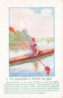 Sport * Aviron * CPA Illustrateur * Périssoire * Barreur * N°6 La Locomotion à Travers Les âges - Rowing