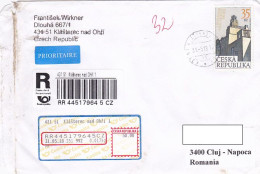 STOCLET PALACE, STAMP ON REGISTERED COVER, 2018, CZECH REPUBLIC - Brieven En Documenten