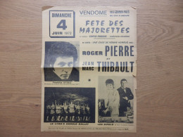 PROGRAMME PLUBLICITAIRE FETE DES MAJOTERRES VENDOME DIMACHE 4 JUIN 1972 - Programmes