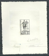 MAROC 1946 N° PA 49 En épreuve D'artiste Noire  Exceptionnelle Signée Mazelin Graveur, Flandrin Créateur & Cogné Statuai - Autres & Non Classés