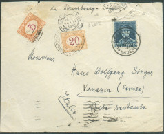 1Fr.75 KEPI Obl. Sc BRUXELLES 1 Sur Lettre Du 24-XI-1933 (cachet Sc + Mécanique !!) Vers Venise (Italie) 'Via Strasbourg - 1931-1934 Quepis