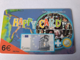 SPAIN/ ESPANA/ € 6,- / HAPPY CARD / MONEY EURO ON CARD  / Fine Used   PREPAID   **13243** - Basisausgaben