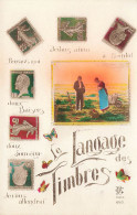 Le Langage Des Timbres * Carte Photo éditeur N°860 * Timbre Philatélie Stamps Stamps - Timbres (représentations)