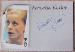 Kornelia ENDER - Dédicace - Hand Signed - Autographe Authentique - Zwemmen