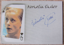 Kornelia ENDER - Dédicace - Hand Signed - Autographe Authentique - Natation