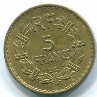 5 FRANCS 1945 FRANCIA FRANCE COLONIAL FOR USE IN AFRICA XF #FR1020.32.E - 5 Francs
