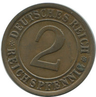 2 REICHSPFENNIG 1924 J ALEMANIA Moneda GERMANY #AE287.E - 2 Renten- & 2 Reichspfennig