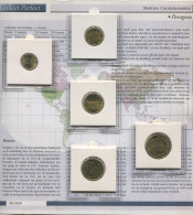 PARAGUAY 1990-1998 Münze SET 5. 10. 50. 100. 500 GUARANIES UNC #SET1170.5.D - Paraguay