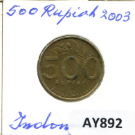 500 RUPIAH 2003 INDONESISCH INDONESIA Münze #AY892.D - Indonésie