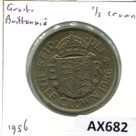 HALF CROWN 1956 UK GRANDE-BRETAGNE GREAT BRITAIN Pièce #AX682.F - K. 1/2 Crown